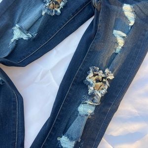 Kancan 7/27 jeans with leopard print excellent condition